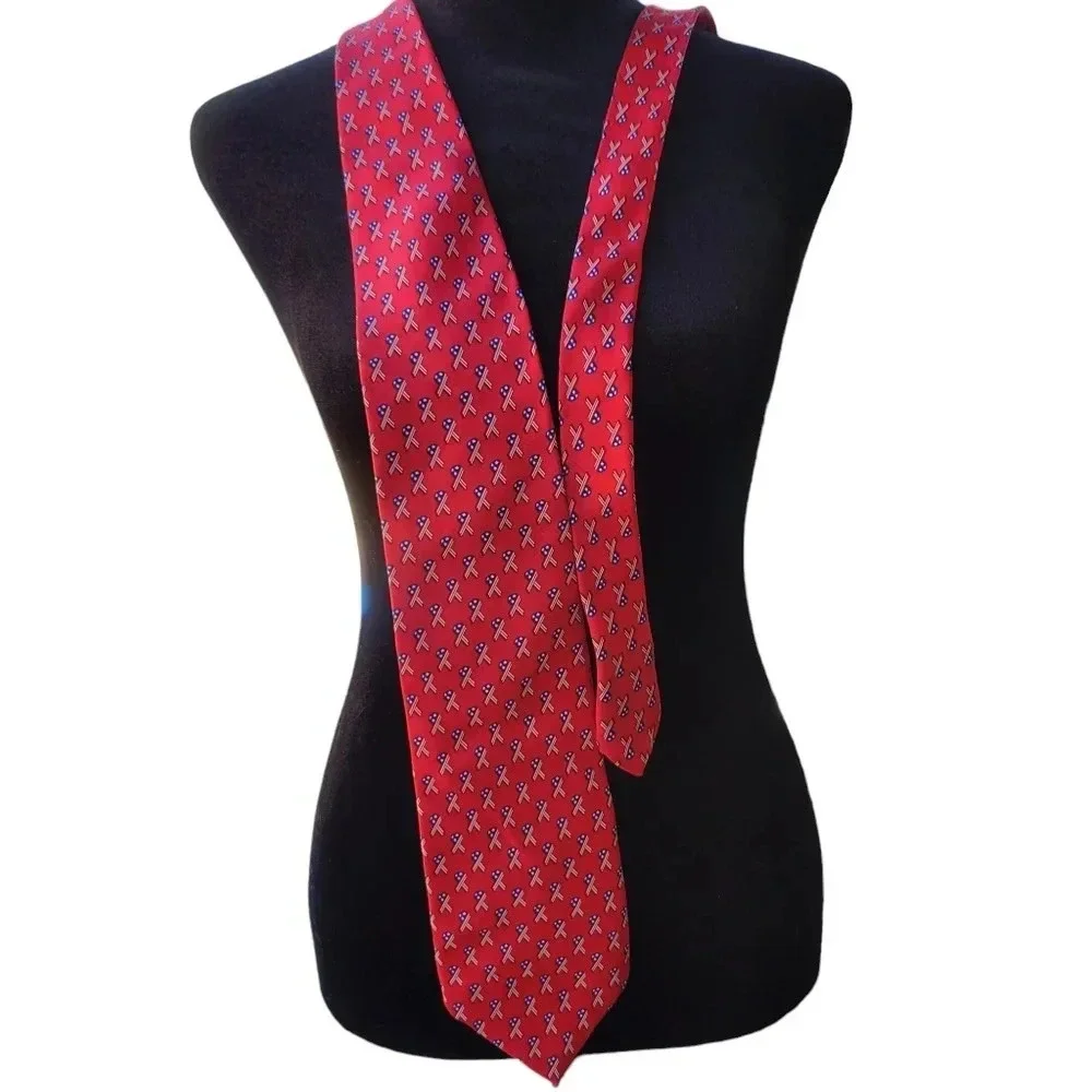 Nautica Men's Patriotic Silk Neck Tie, Red, White & Blue